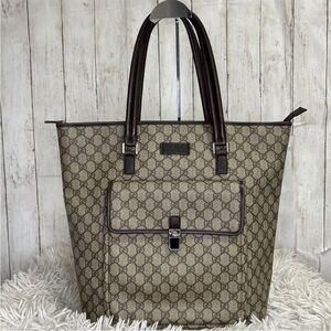 Gucci Brown Monogram Tote Bag